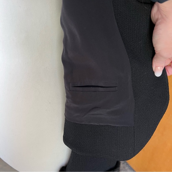 Brooks Brothers Mink Trimmed Wool Jacket Blazer with Silk Lining Size 12 - Picture 10 of 11